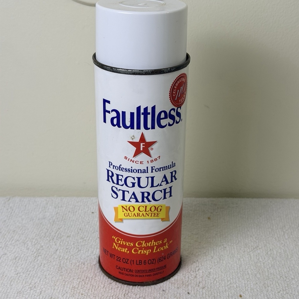 Vintage FAULTLESS SPRAY STARCH Professional Formula Regular Starch 25 Oz 97 Full